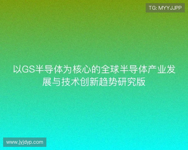 以GS半导体为核心的全球半导体产业发展与技术创新趋势研究版